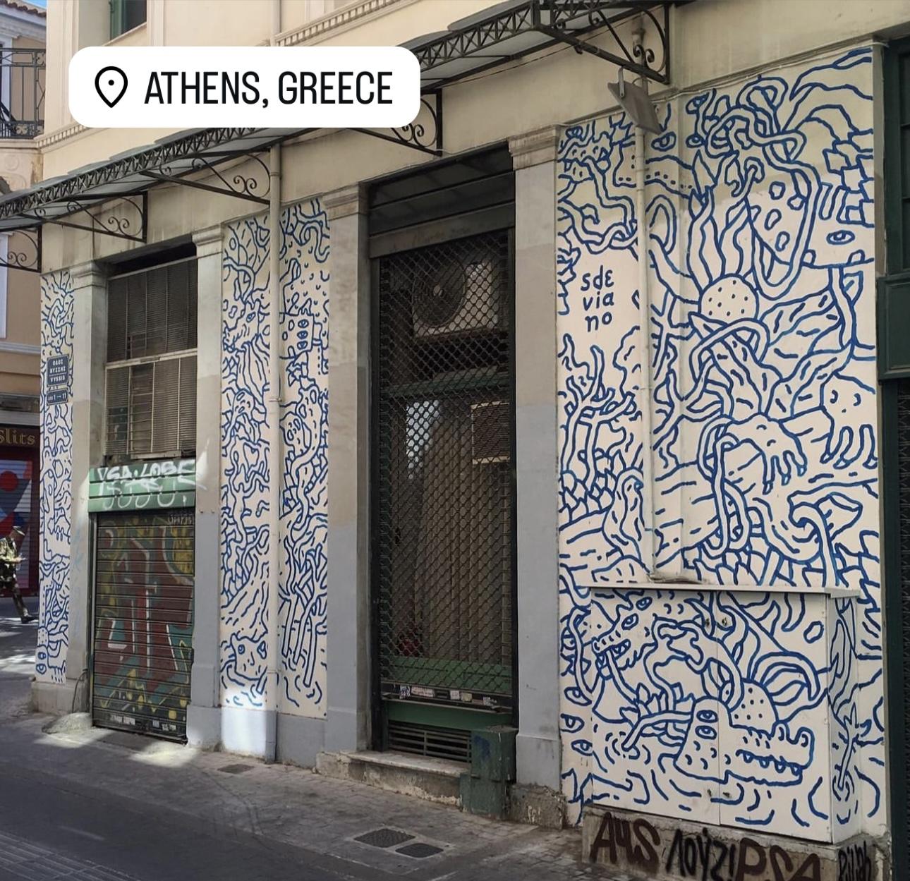 Athens street artist mural